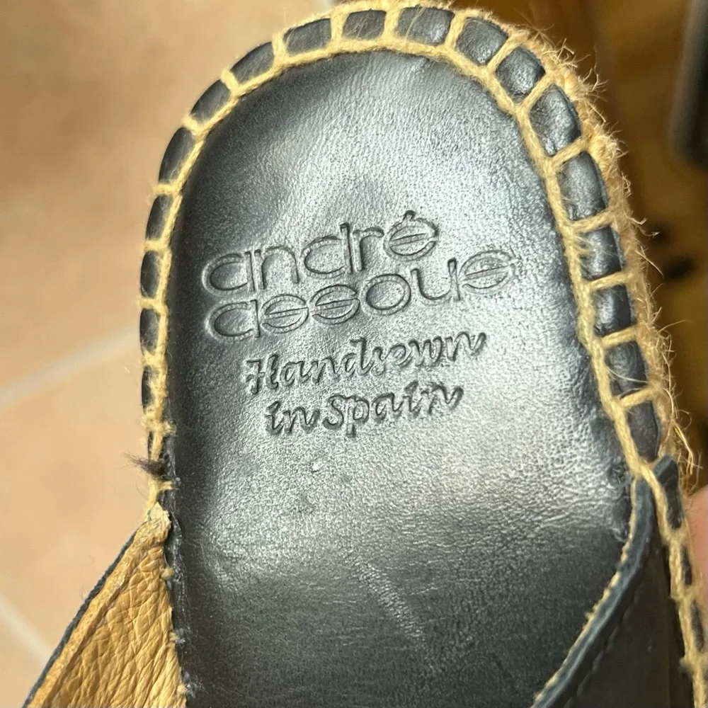 Andre Assous Women’s US 9 Addie Sandal Size 40 Thong Wedge Espadrille Shoe
